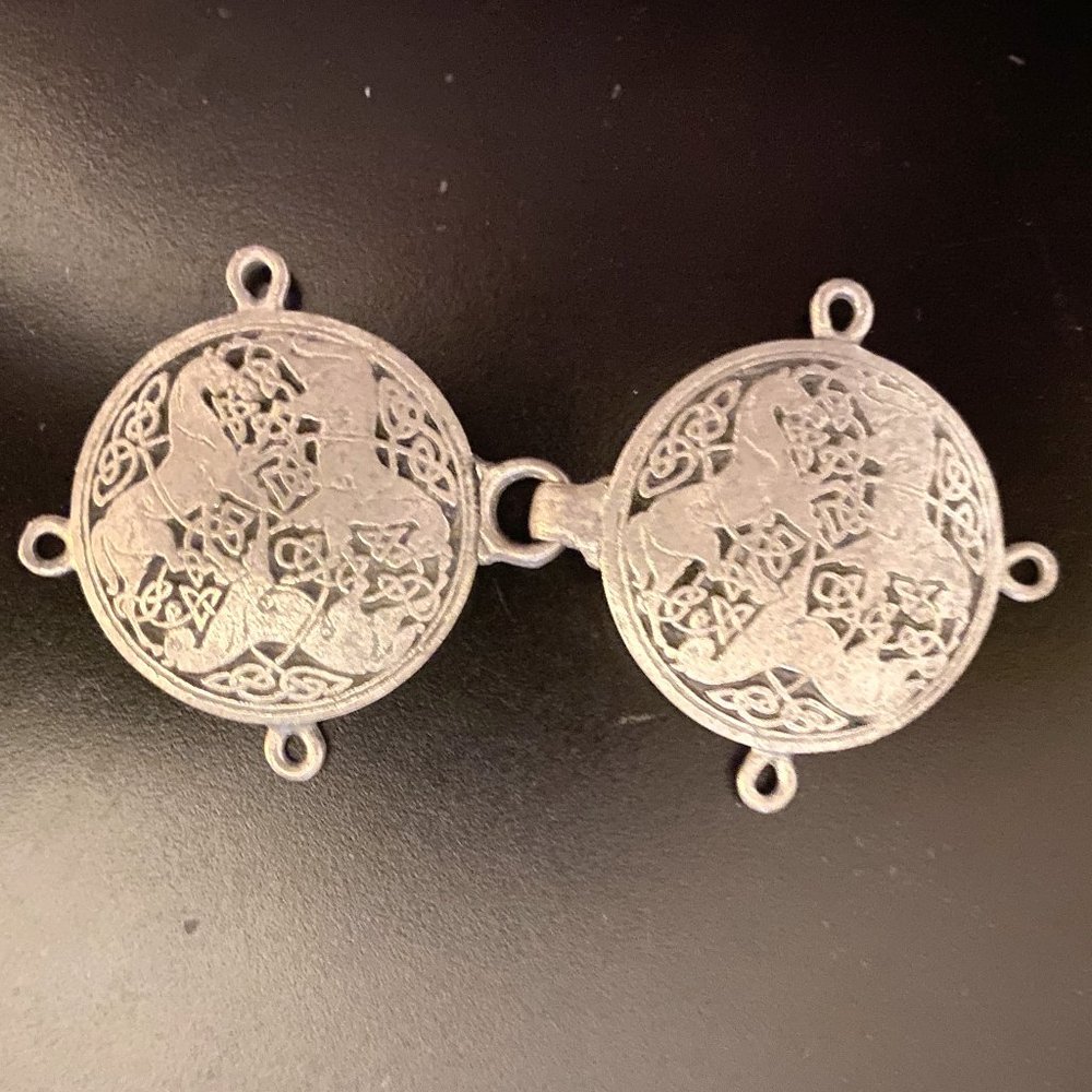 Vintage Pewter Celtic Clasp